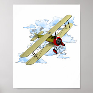 Poster Classic Aviation Biplane