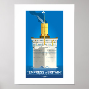 Poster CLASSIC LINER SERIES - SS Empress da Grã-Bretanha