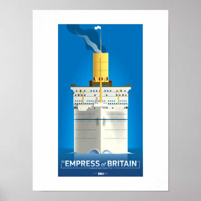 Poster CLASSIC LINER SERIES - SS Empress da Grã-Bretanha (Frente)