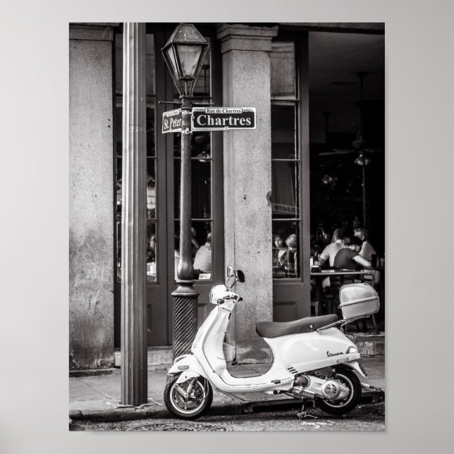 Póster Classic Patinete Paris França (Frente)