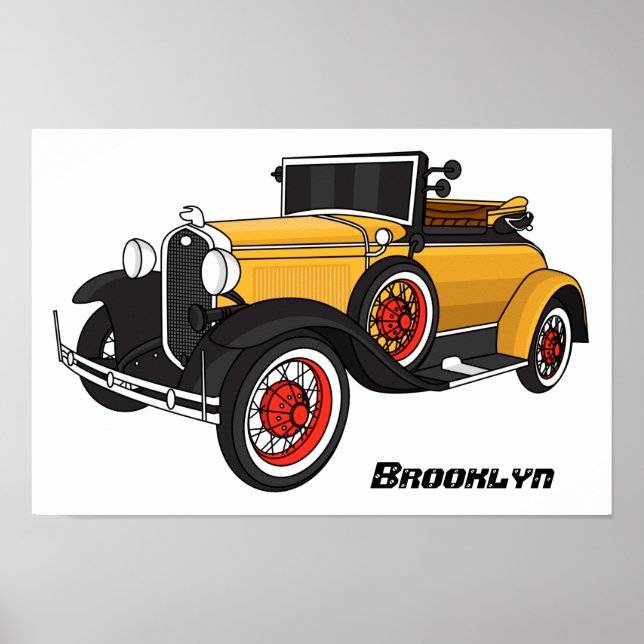 Poster Classic yellow car 1931 (Frente)