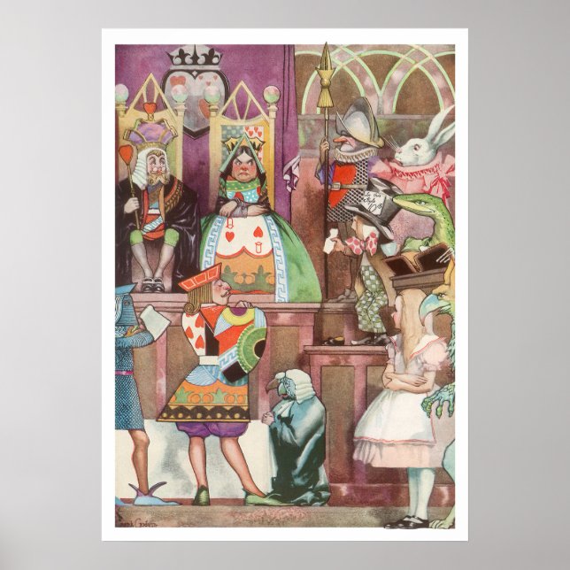 Póster Clássica Alice no País das Maravilhas, Rainha de C (Frente)