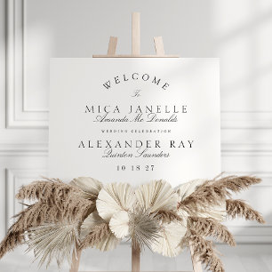 Poster Clássica Caligrafia Elegante Negra e Branca