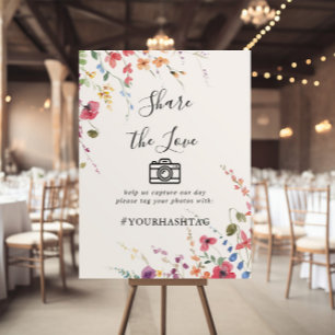 Poster Clássica Selvagem Colorida Compartilha Hashtag de 