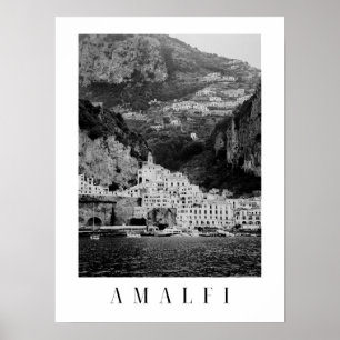 Poster clássico Amalfi preto e branco