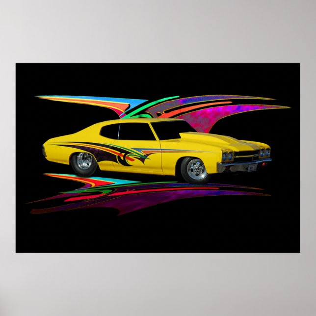 Póster Clássico amarelo 1970 (Frente)