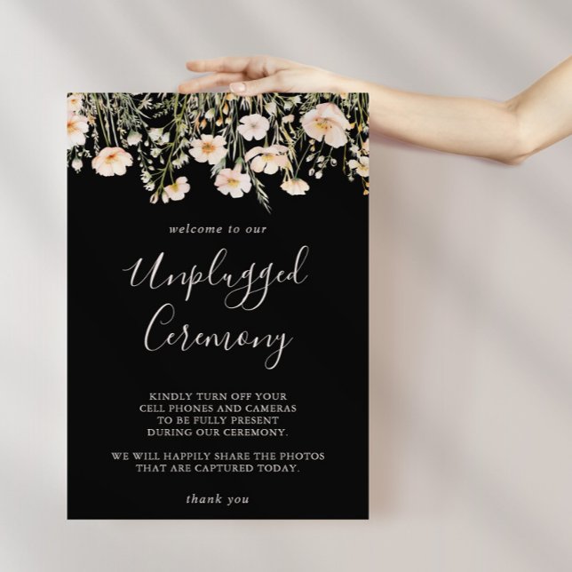 Poster Clássico Blush Wildflower Black Ceremony Unplugged (Criador carregado)
