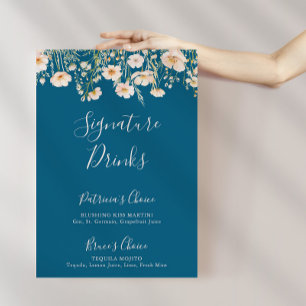 Poster Clássico Boho Blush Wildflower Signature Bebe