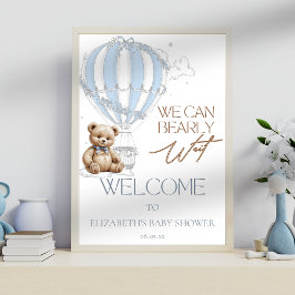 Poster Clássico Bonde de Urso de Teddy Clássico Bem-vindo