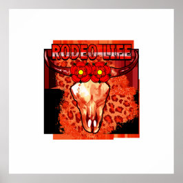 Poster Clássico de Camisa do Rodeo Life