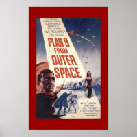 Poster Clássico de Filme "Plano 9 do Espaço Exteri