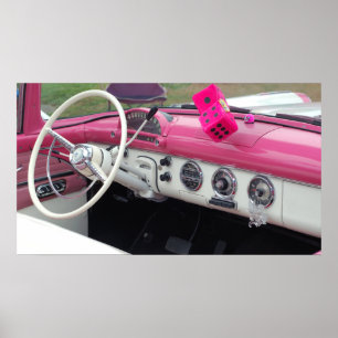 Poster clássico do carro vintage