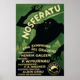 Poster Clássico Filme Mudo de 1922 Nosferatu Reimaginado