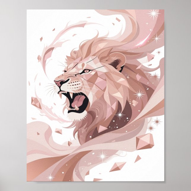 Poster Clássico LION KING Prata Design Ousado (Frente)