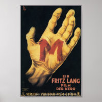 poster Clássico "M" 1931 Horror Movie