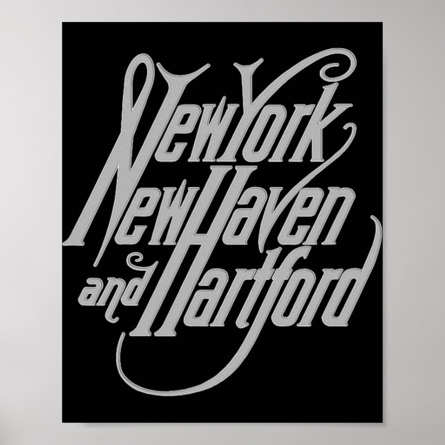 Poster Clássico Nova York, New Haven e Hartford Railroad  (Frente)