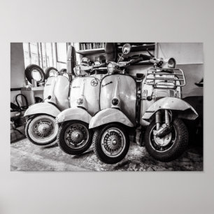 Poster clássico   Paris France do patinete