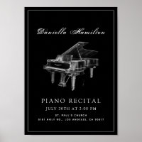 Clássico Piano Preto Simples Considerando