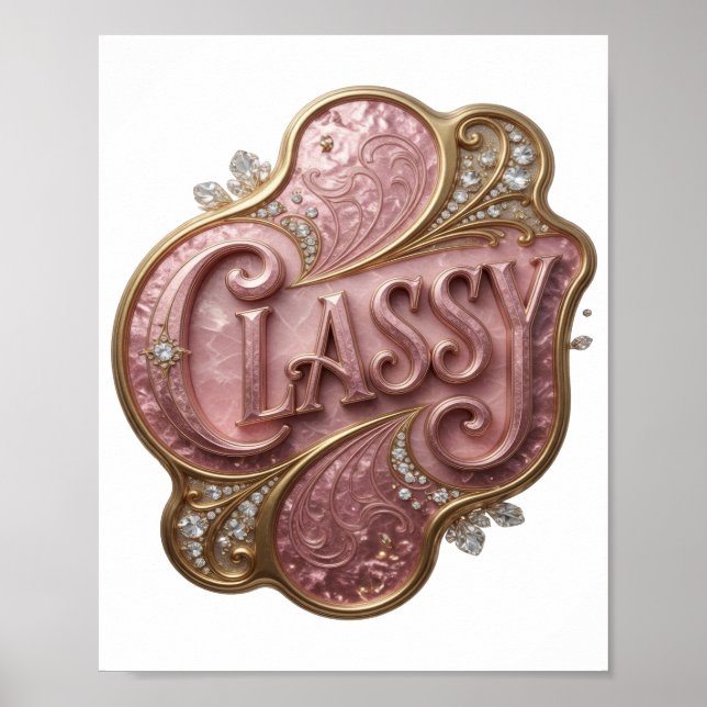 Poster Clássico Rosa CLASSE (Frente)