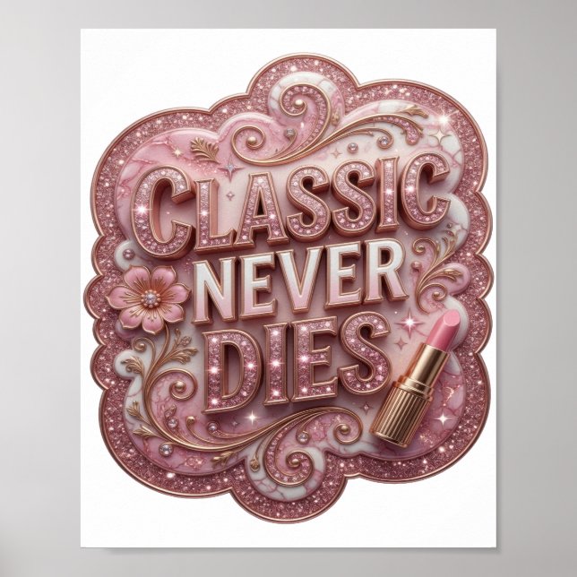 Poster Clássico Rosa CLÁSSICO NUNCA MORRE (Frente)