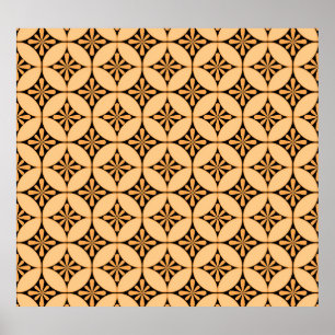 Poster Clássico sem costura: Vintage Design Ornamental.