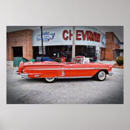 Poster Clássico Vintage Impala Vermelho