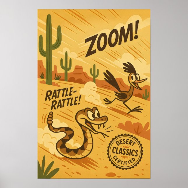 Poster Clássicos do Deserto – Roadrunner & Caça à Cascave (Frente)