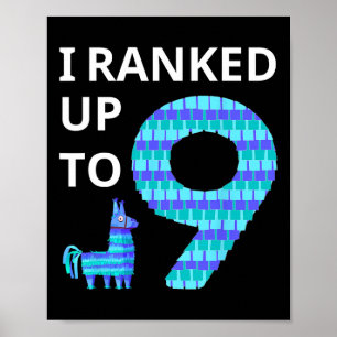 Poster Classificado Até 9 Jogo De Aniversário Llama Piñat