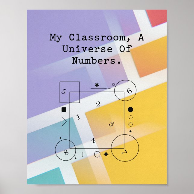 Poster Classroom Universe of Numbers | Math World (Frente)