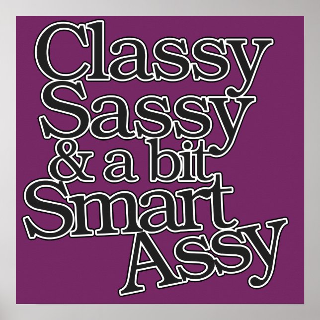 Poster Classy Sassy e um pouco de Smart Assy (Frente)