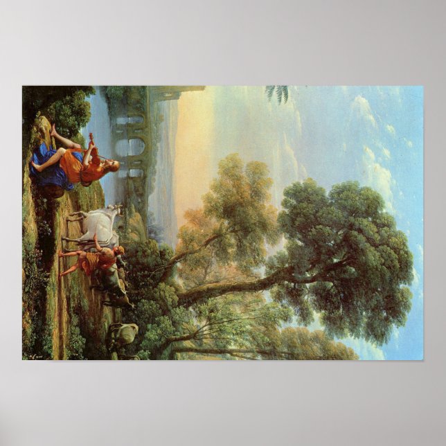 Póster Claude Lorrain Trabalho de arte (Frente)
