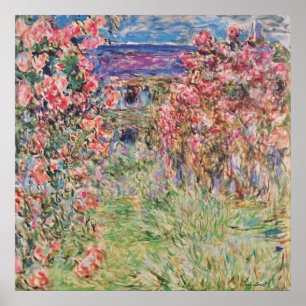 Póster Claude Monet A Assembleia Entre a Galeria de Rosas