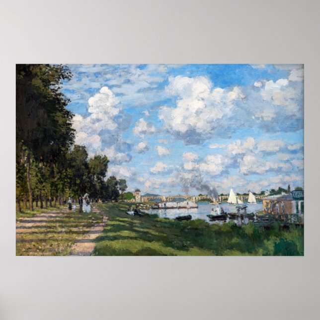 Poster Claude Monet - A Bacia em Argenteuil (Frente)