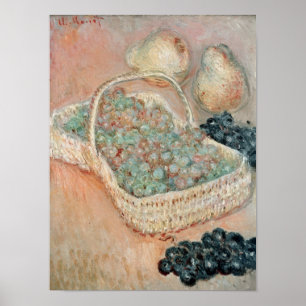 Póster Claude Monet a cesta das uvas, 1884