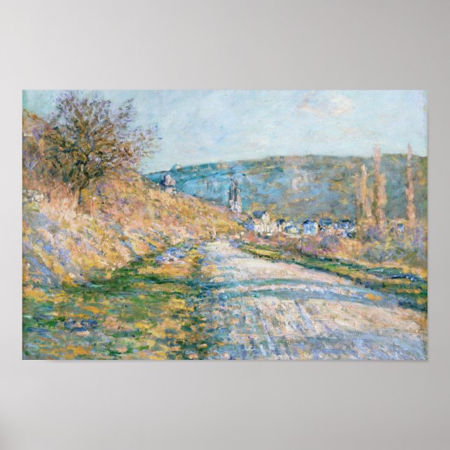 Póster Claude Monet - A estrada para Vétheuil (Frente)