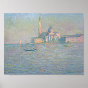 Póster Claude Monet - A Igreja de San Giorgio Maggiore,