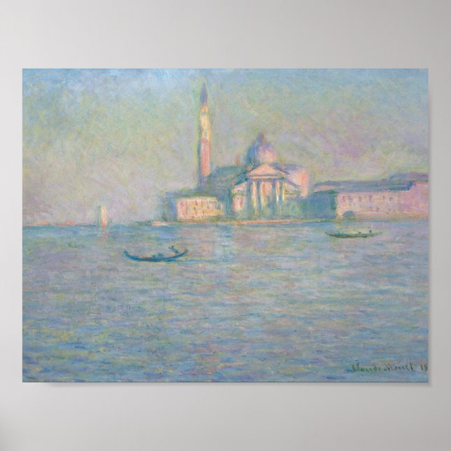 Póster Claude Monet - A Igreja de San Giorgio Maggiore, (Frente)