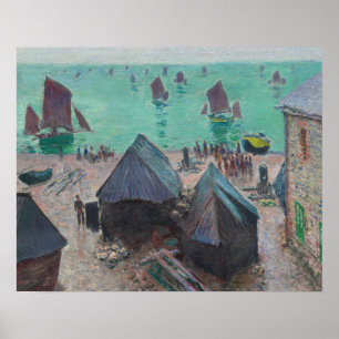 Poster Claude Monet - A Partida dos Barcos, Etretat