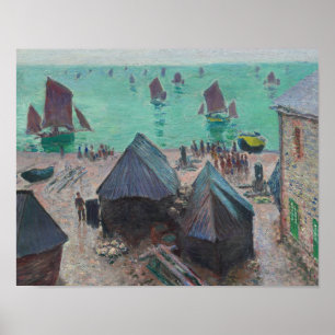 Poster Claude Monet - A Partida dos Barcos, Etretat