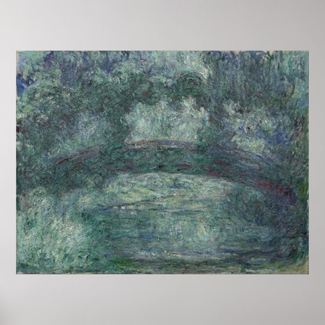 Póster Claude Monet - A ponte japonesa (Frente)