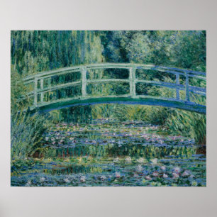 Póster Claude Monet - A ponte sobre a água e o Japão