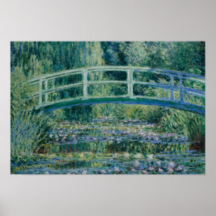 Póster Claude Monet - A ponte sobre a água e o Japão