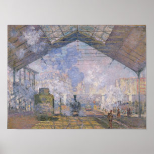 Poster Claude Monet   A Rua Gare, Lazare, 1877