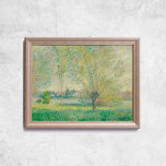 Poster Claude Monet A Velha Arte Francesa<br><div class="desc">Poster de Claude Monet,  The Willows,  1885. Antiga pintura francesa famosa com um campo verde,  árvores e uma cidade pequena no estilo impressionista. Licença CCO,  dominio público art. Quadro não incluído.</div>