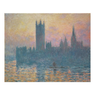 Póster Claude Monet As Casas do Parlamento, Sunset