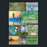 Poster Claude Monet - As pinturas mais famosas<br><div class="desc">Conjunto de 9 pinturas mais famosas de Claude Monet Poster.</div>