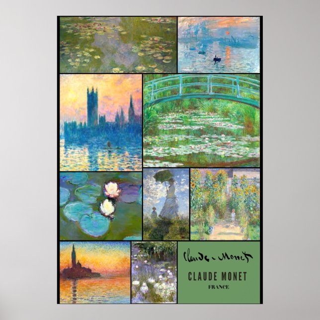 Poster Claude Monet - As pinturas mais famosas (Frente)