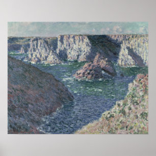 Poster Claude Monet   as rochas no Belle-Ile, 1886