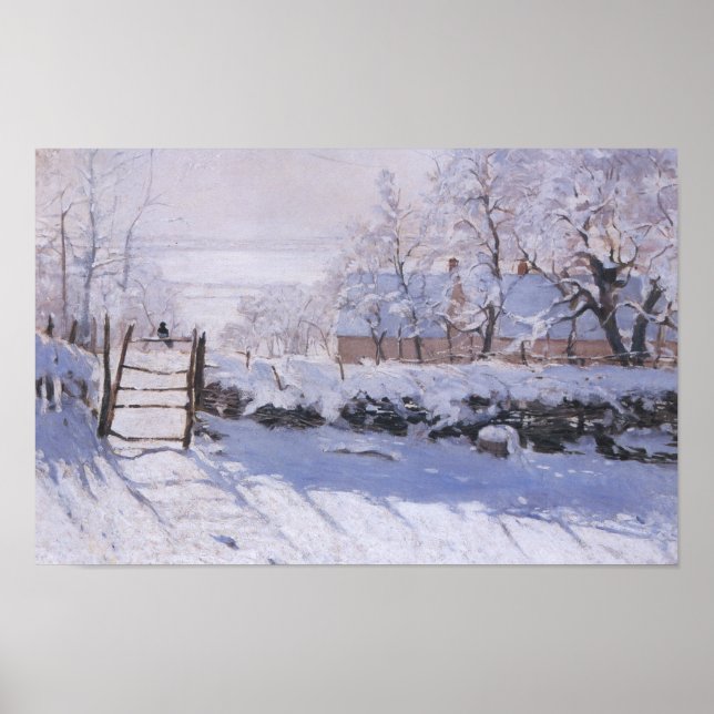 Poster Claude Monet As Terras De Ave De Inverno De (Frente)
