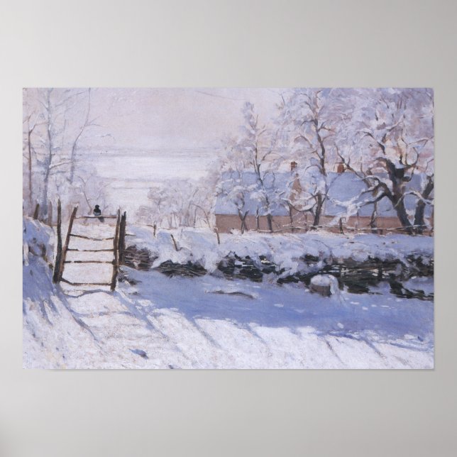 Poster Claude Monet As Terras De Ave De Inverno De (Frente)